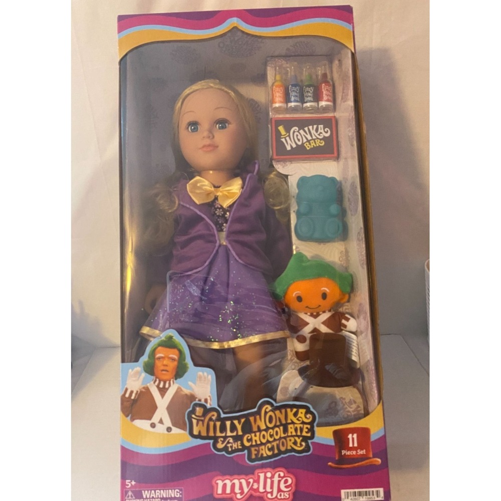 My Life As Willy Wonka & The Chocolate Factory 18" Doll 11-Piece Set Blonde New
